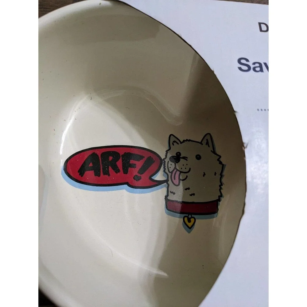 Bobs For Dogs By Skechers Heart Love Dog Bowls Ceramic Sip Snack Bowl Set new